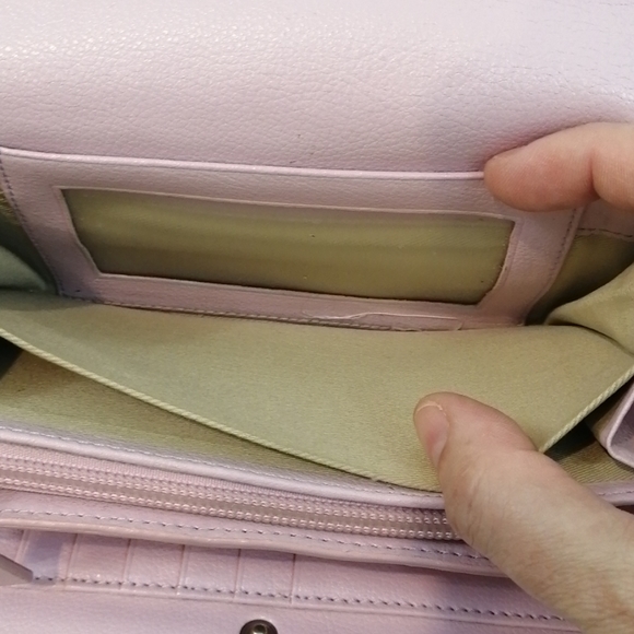 Francesco Biasia Pink Leather Trifold Wall… - Picture 5 of 13